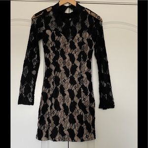 QED London Lace mock illusion lace mini